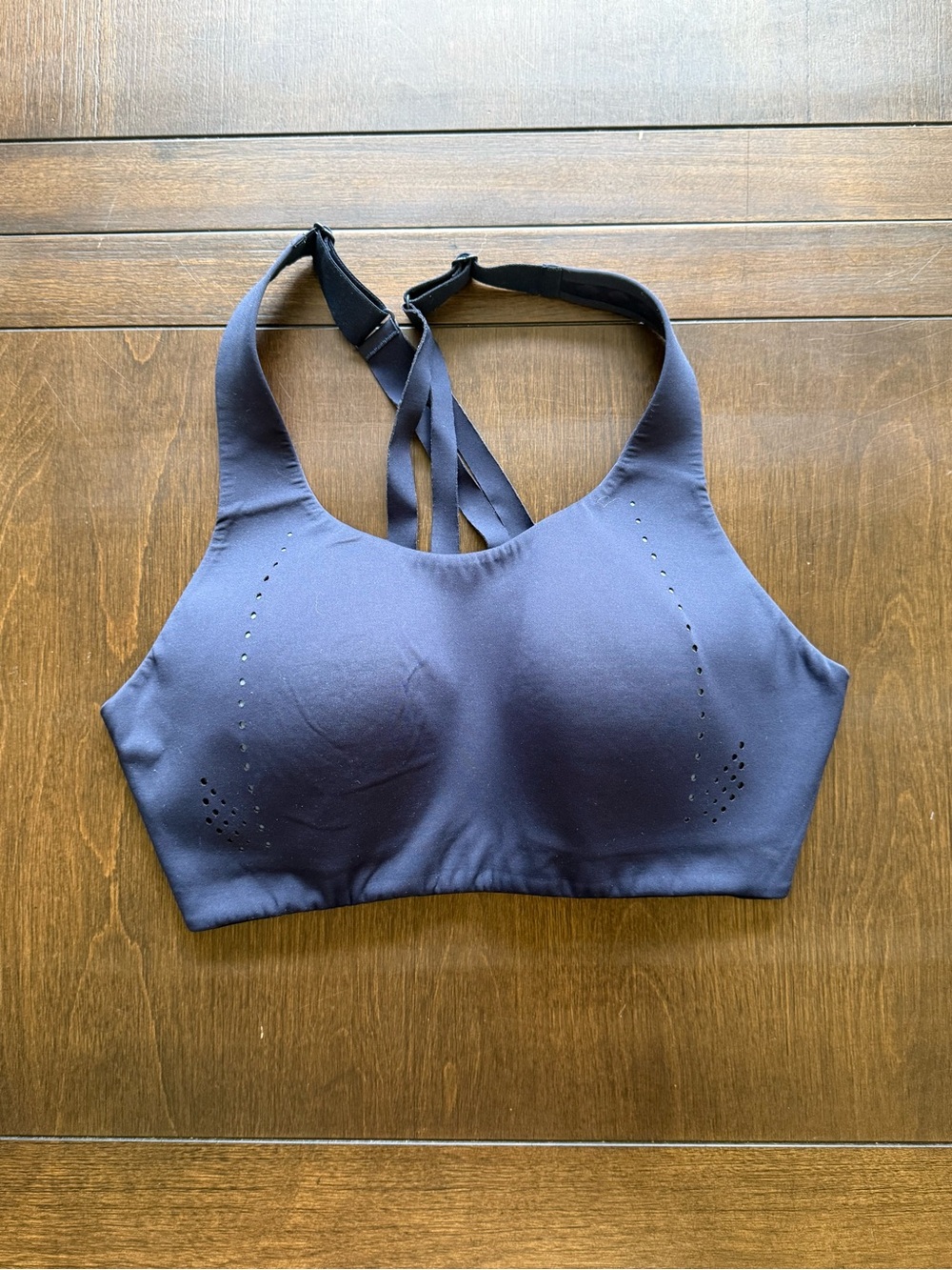 lululemon athletica Deep Navy Padded Sports Bra with Perforated Accents